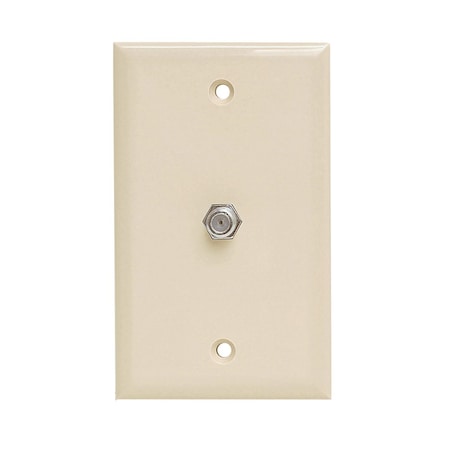 TV Wall Plate, Single F81 - Ivory